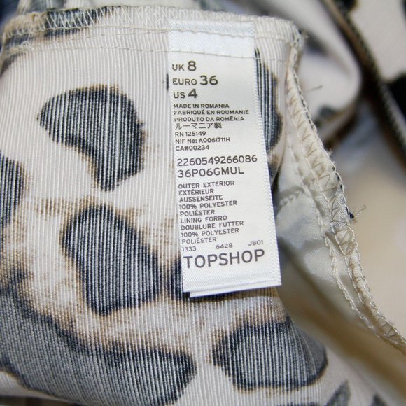 Topshop Strapless Leopard Print Romper - 4 - Picture 3 of 3